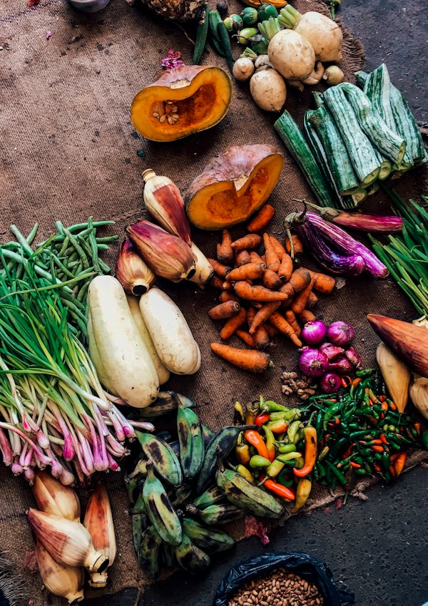 Fresh vegetables from a Kozhikode market